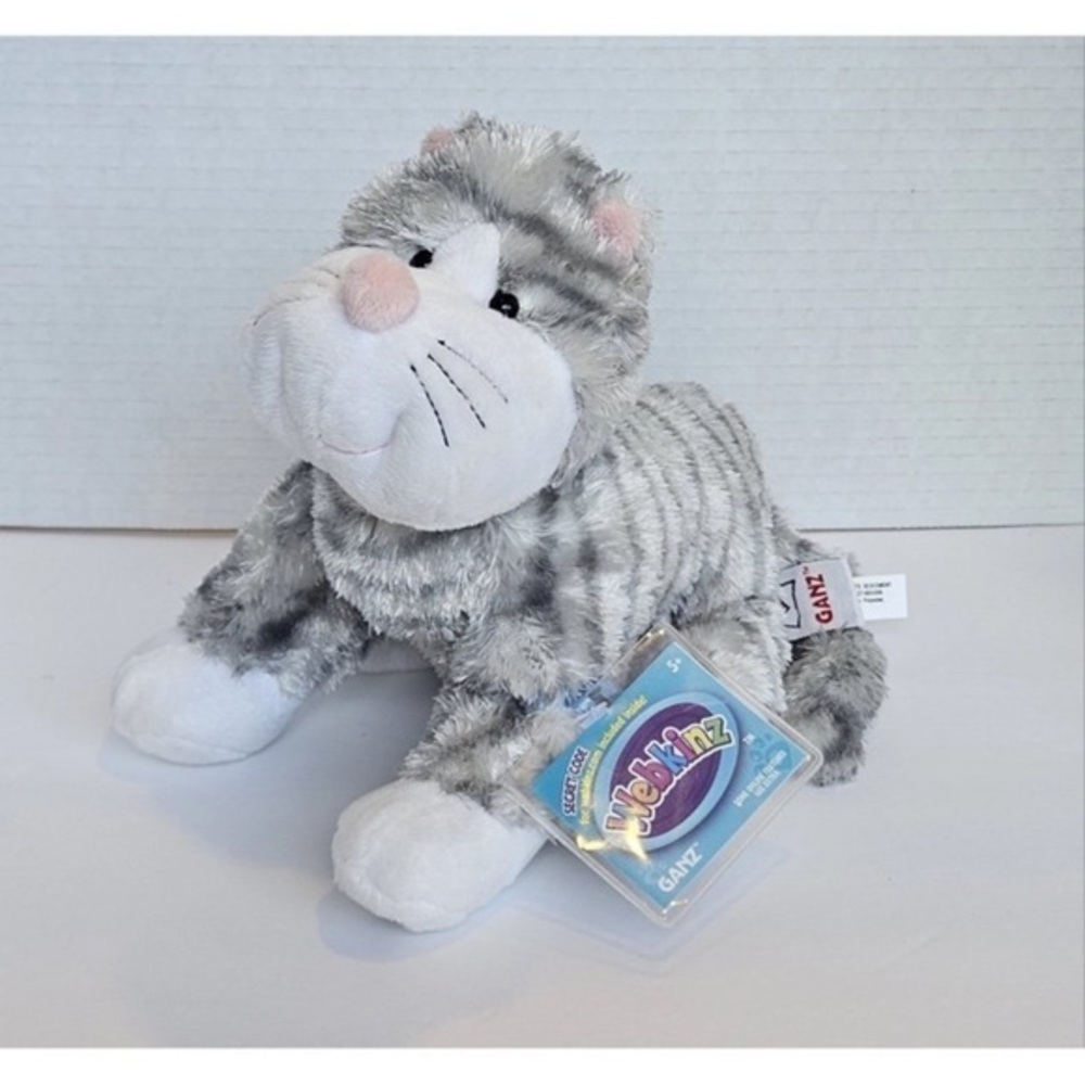 Ganz Webkinz Sterling Cheeky Cat Plush With Code HM496 New